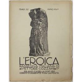 L' Eroica. Rassegna Italiana. Anno XIV. Quaderno 92 - Ettore Cozzani - copertina