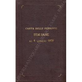 Carta delle ferrovie italiane al 1 luglio 1879 - Ministero dei Lavori Pubblici - copertina