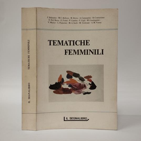 Tematiche Femminili. Seminario Interdisciplinare Università di Torino 1987-1988 - copertina