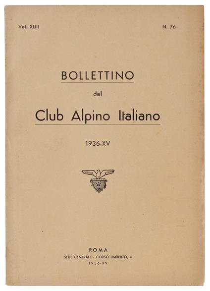 Bollettino Del Club Alpino Italiano N.76. Vol. Xliii - copertina