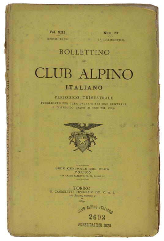 Bollettino Del Club Alpino Italiano - copertina