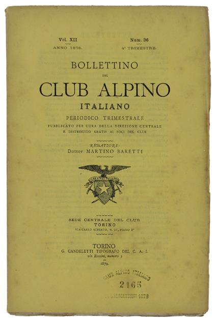 Bollettino Del Club Alpino Italiano - copertina