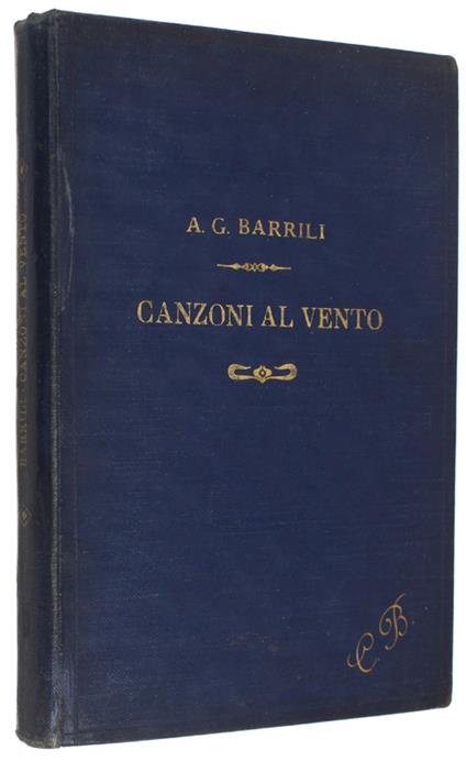 Canzoni Al Vento - Anton Giulio Barrili - copertina