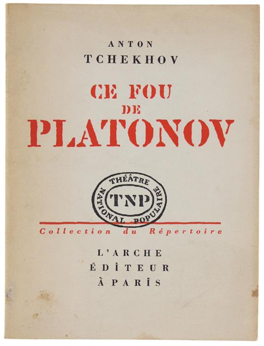 Ce Fou De Platonov - Anton Chekhov - copertina