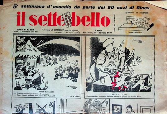 Ecco Settebello: Anno 4 - N. 109 (21 dicembre 1935) - copertina