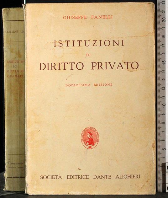 Istituzioni di diritto privato - Giuseppe Fanelli - copertina