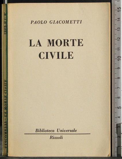 La morte civile - Paolo Giacometti - copertina