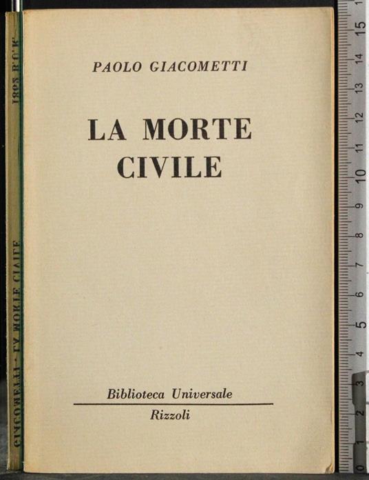 La morte civile - Paolo Giacometti - copertina
