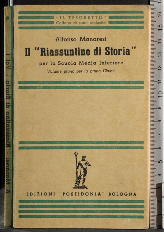 Il riassuntino di storia. Vol I - Alfonso Manaresi - copertina