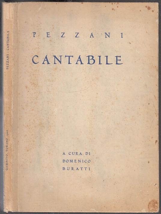 Cantabile - Renzo Pezzani - copertina