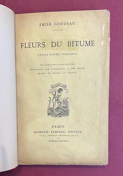 Fleurs du Bitume. Petits poëmes parisiens - copertina