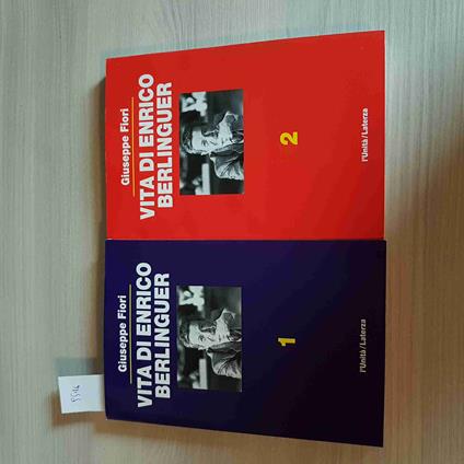 VITA DI ENRICO BERLINGUER 2 volumi GIUSEPPE FIORI 1992 L'UNITà LATERZA PCI - Giuseppe Fiori - copertina