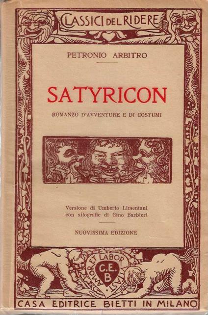 Satyricon - Arbitro Petronio - copertina