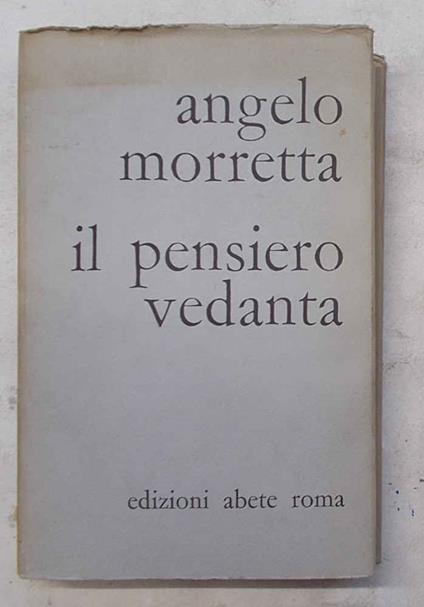 Il pensiero vedanta - Angelo Morretta - copertina