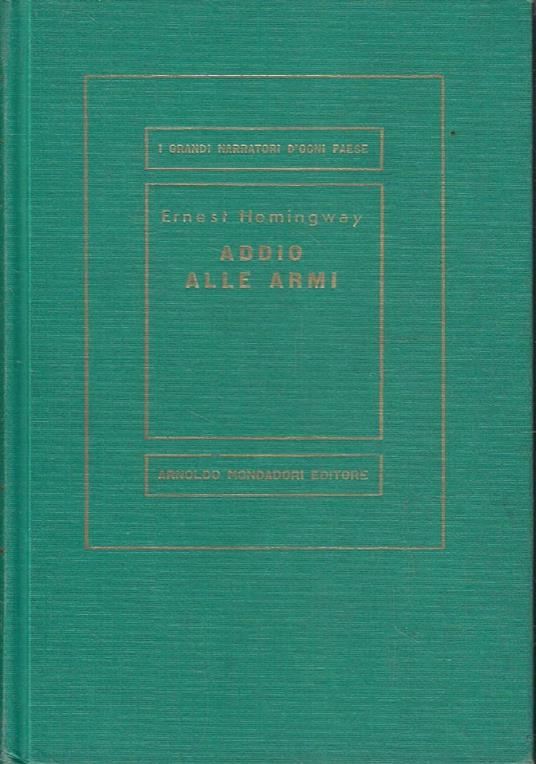 Addio Alle Armi - Ernest Hemingway - copertina