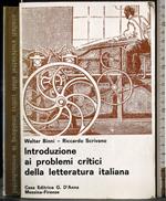 Introduzione ai problemi critici della letteratura italiana