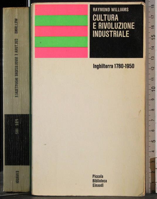 Cultura e rivoluzione industriale - Raymond Williams - copertina