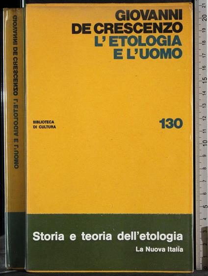 L' etologia e l'uomo - Giovanni De Crescenzo - copertina