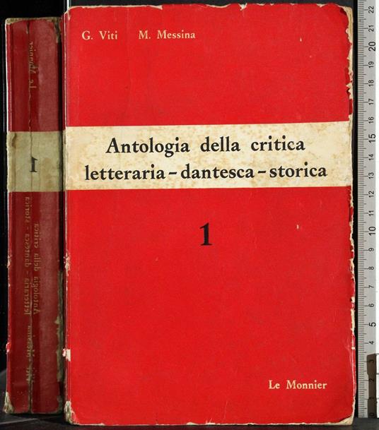 Antologia critica letteraria dantesca storica Vol 1 - Vito Messina - copertina