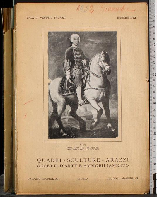 Catalogo Quaderni-sculture-arazzi oggetti d'arte ammobili - copertina