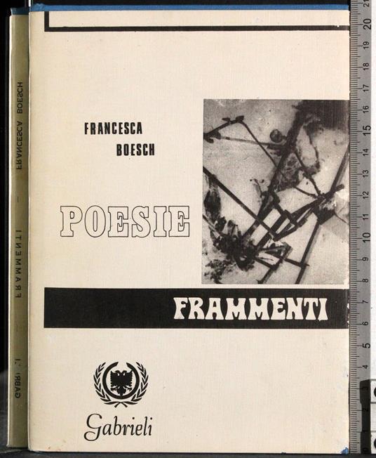 Poesie. Frammenti - Francesca Boesch - copertina