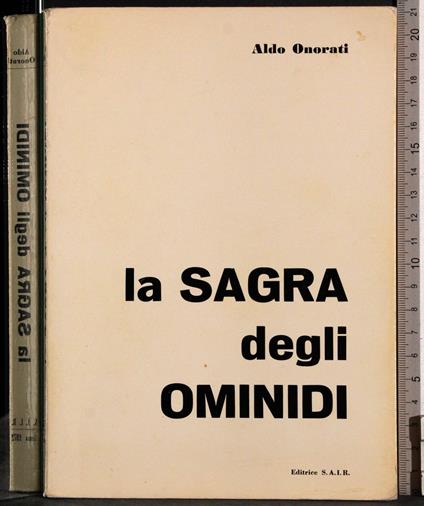 sagra degli ominidi - Aldo Onorati - copertina