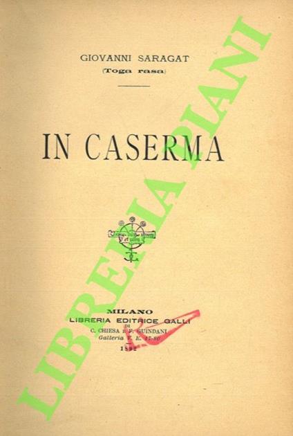 In caserma. - Giovanni Saragat - copertina