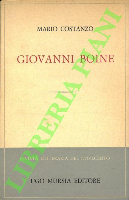 Giovanni Boine - Mario Costanzo - copertina