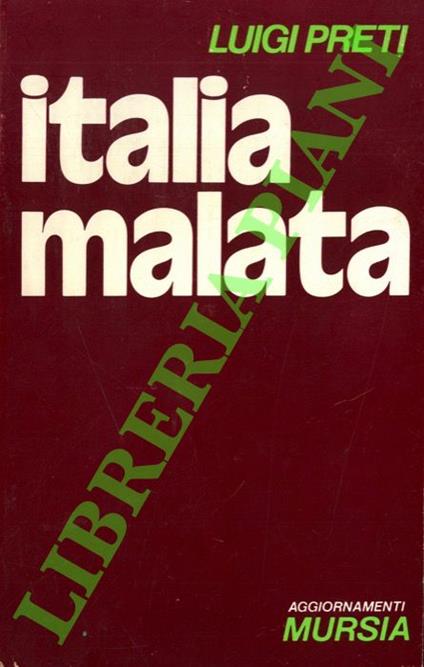 Italia malata - Luigi Preti - copertina