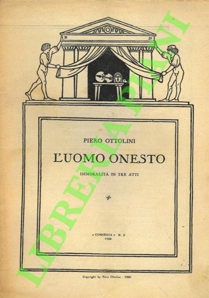 L’uomo onesto - Piero Ottolini - copertina