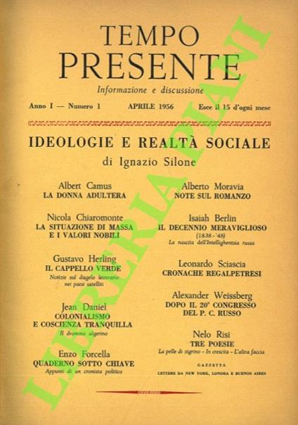 Tempo presente. 1956-1960. - Nicola Chiaromonte - copertina