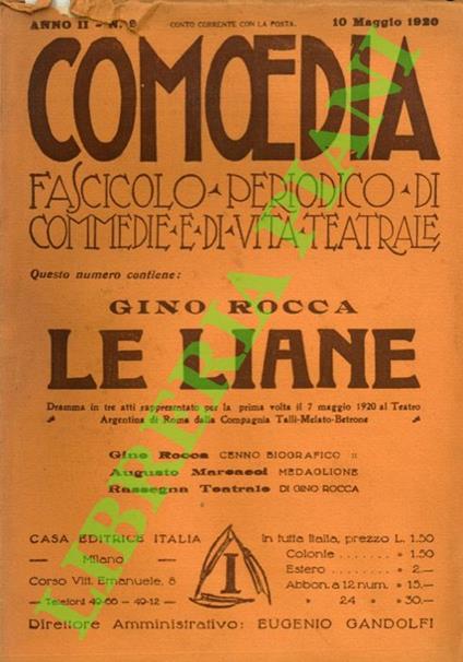 Le liane - Gino Rocca - copertina