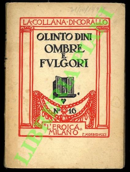 Ombre e fulgori - Olinto Dini - copertina