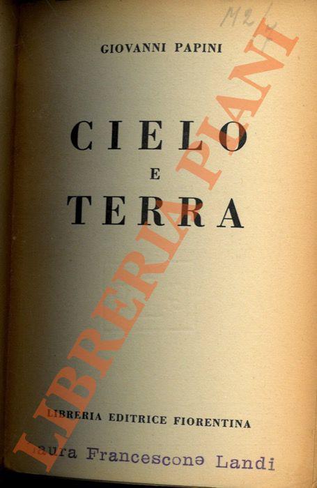 Cielo e terra. - Giovanni Papini - copertina