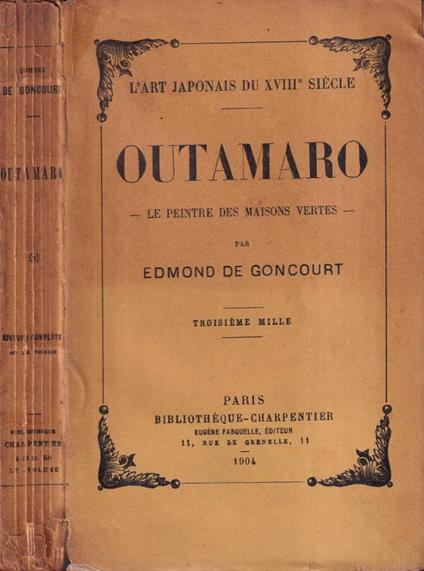Outamaro - Edmond de Goncourt - copertina