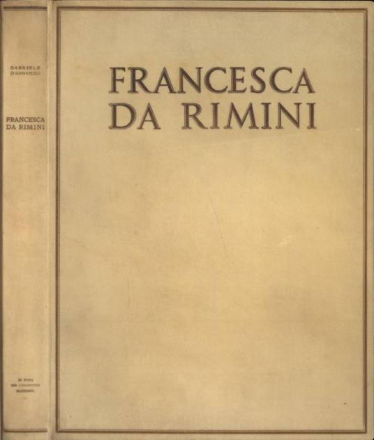 Francesca da Rimini - Gabriele D'Annunzio - copertina