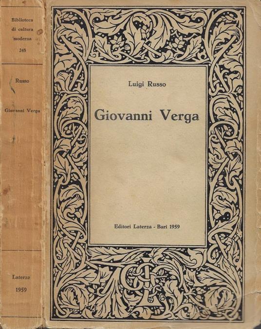 Giovanni Verga - Luigi Russo - copertina