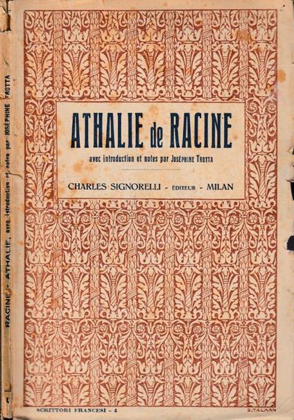 Athalie - Jean Racine - copertina