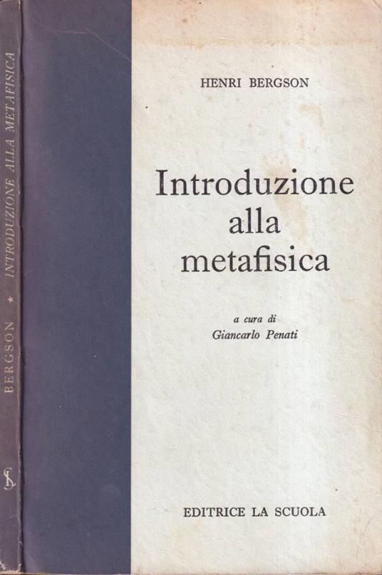 Introduzione alla metafisica - Henri Bergson - copertina