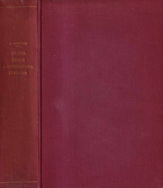 Storia della letteratura italiana - Carmelo Cappuccio - copertina