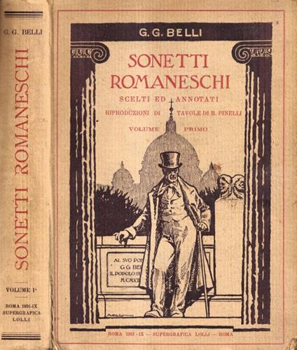 Sonetti romaneschi, volume I - Gioachino Belli - copertina