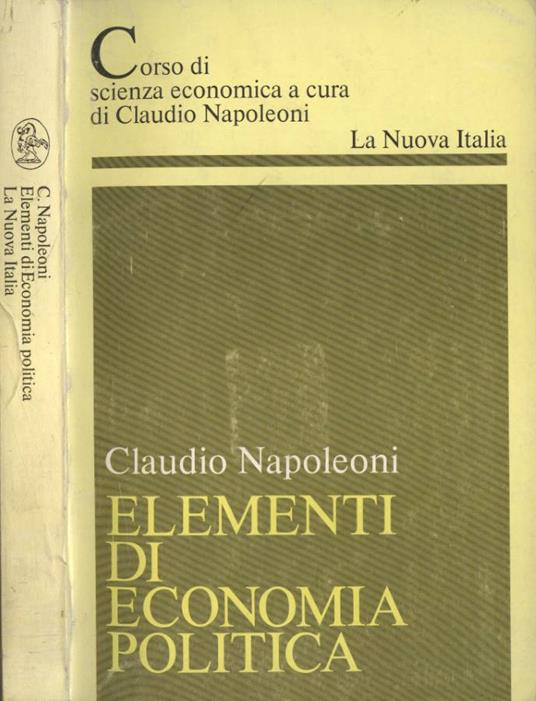 Elementi di economia politica - Claudio Napoleoni - copertina