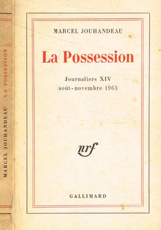 La possession - Marcel Jouhandeau - copertina