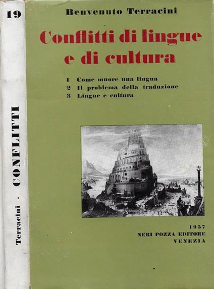 Conflitti di lingue e di cultura - Benvenuto Terracini - copertina