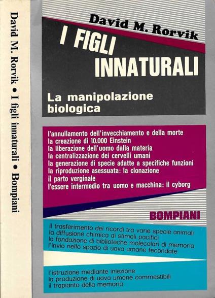 I figli innaturali - David M. Rorvik - copertina