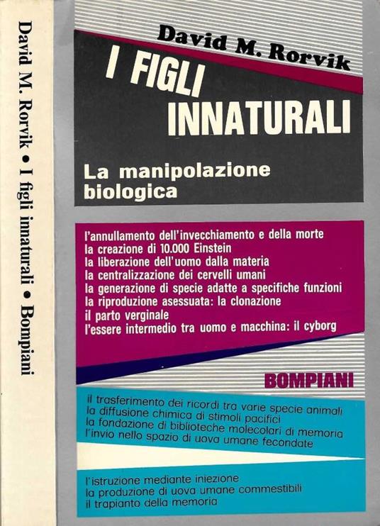 I figli innaturali - David M. Rorvik - copertina