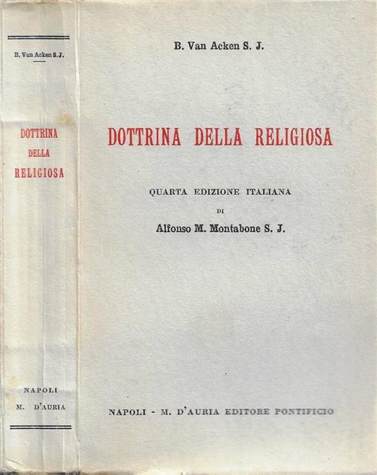 Dottrina della Religiosa - copertina