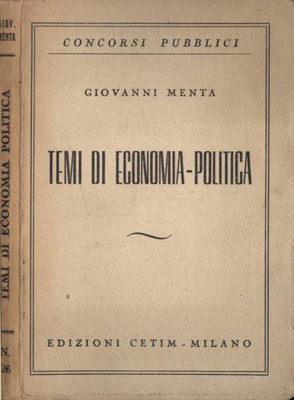 Temi di economia - politica - copertina