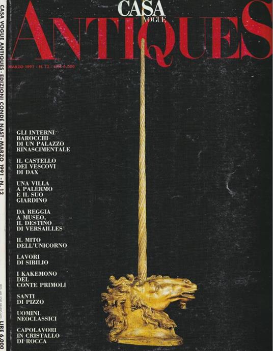 Casa Vogue Antiques, numero 12, marzo 1991 - copertina