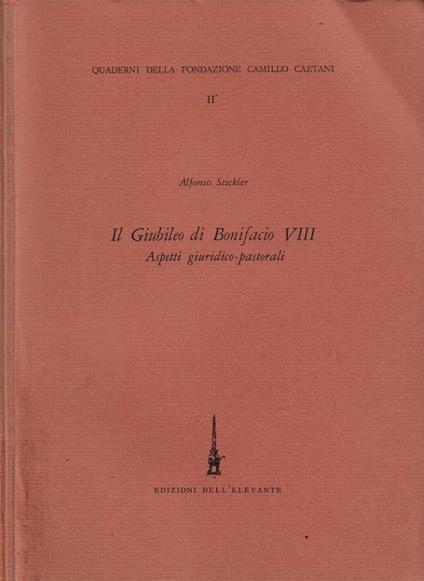 Il Giubileo di Bonifacio VIII - copertina
